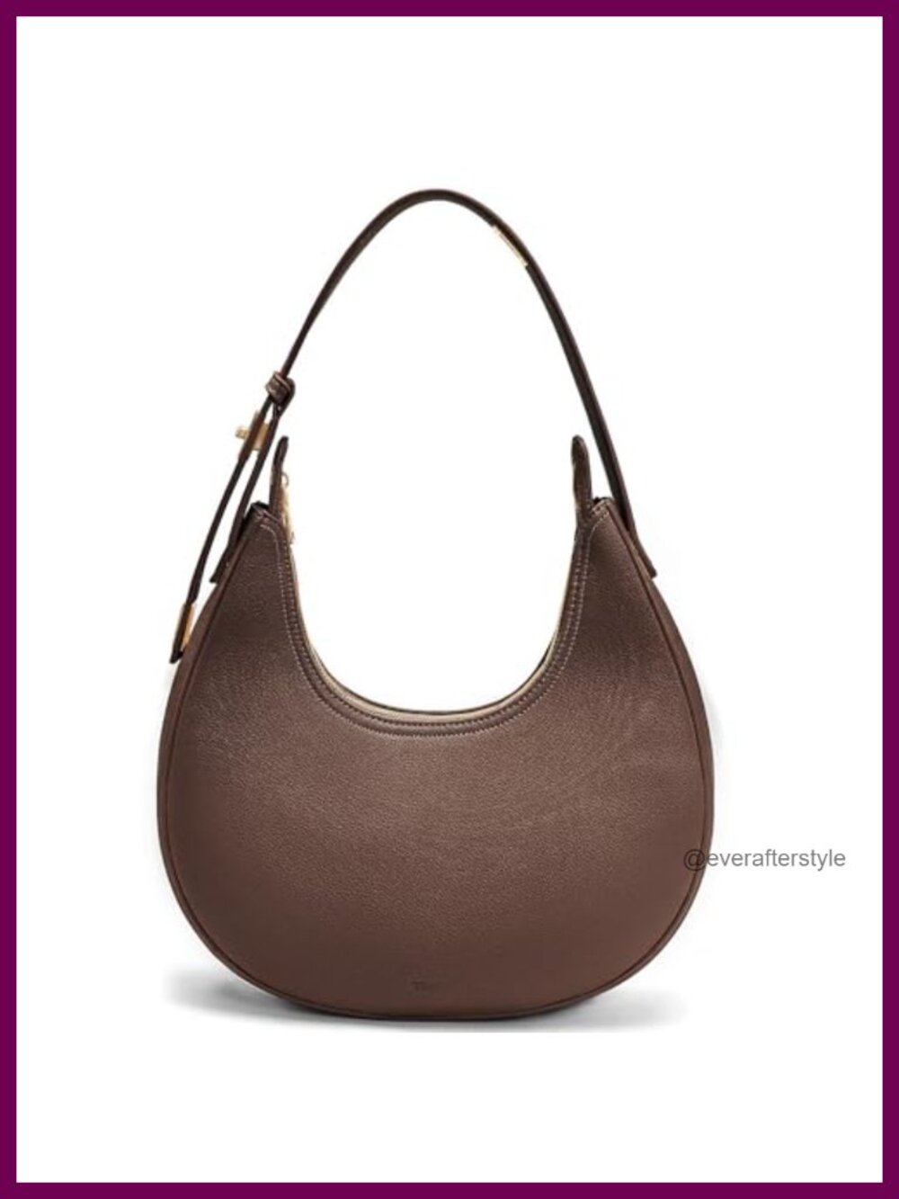 Faux Leather Crescent Hobo Shoulder Bag Slouchy Underarm Handbag Wide
